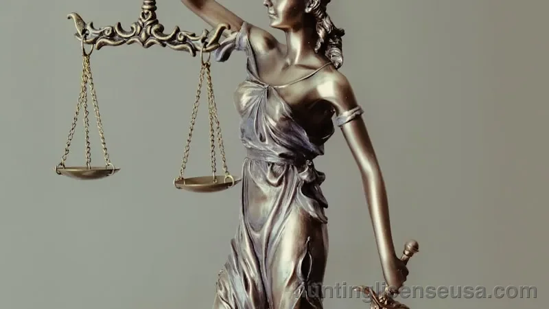 Legal documents and gavel on a desk representing wildlife enforcement and court proceedings